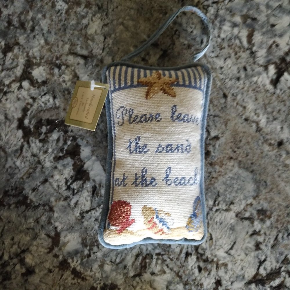 NEW "PLEASE LEAVE THE SAND AT THE BEACH" PILLOW